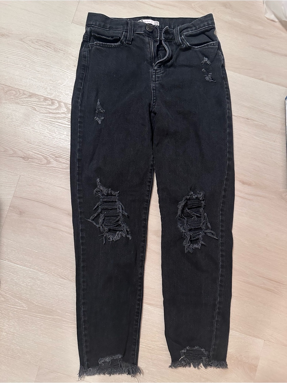 Cropped black jeans